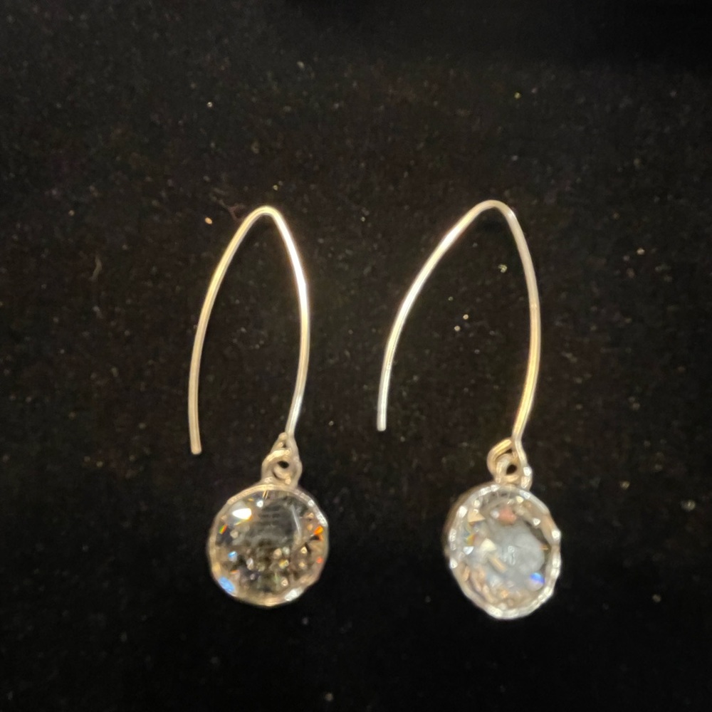 Sterling Silver and Swarovski Crystal earrings.
